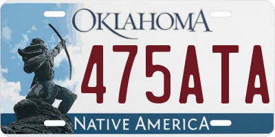 OK license plate 475ATA