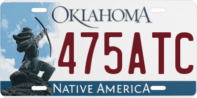 OK license plate 475ATC
