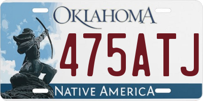 OK license plate 475ATJ