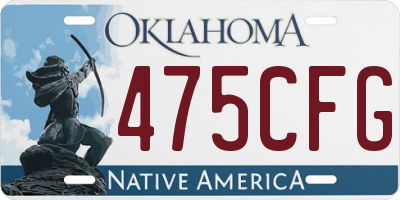 OK license plate 475CFG