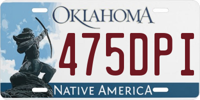 OK license plate 475DPI