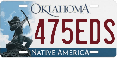 OK license plate 475EDS