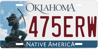 OK license plate 475ERW