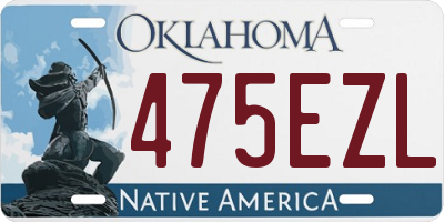 OK license plate 475EZL