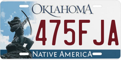 OK license plate 475FJA