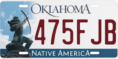 OK license plate 475FJB
