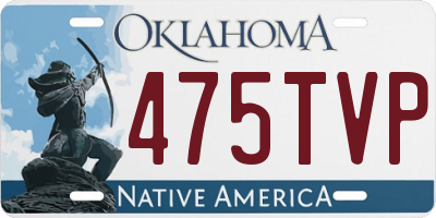 OK license plate 475TVP