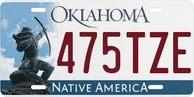 OK license plate 475TZE
