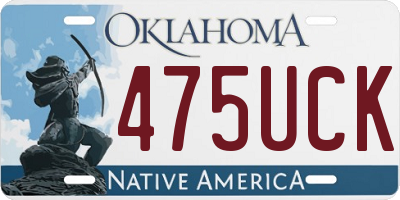 OK license plate 475UCK