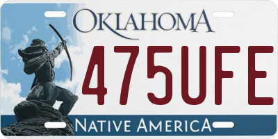 OK license plate 475UFE