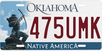 OK license plate 475UMK