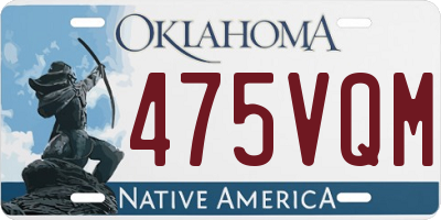 OK license plate 475VQM