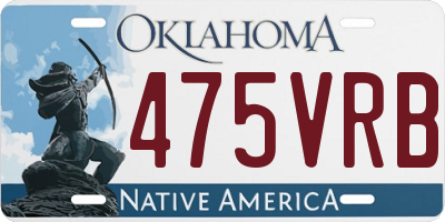 OK license plate 475VRB