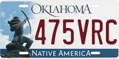 OK license plate 475VRC