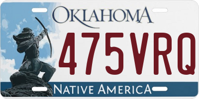 OK license plate 475VRQ