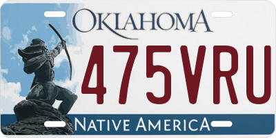 OK license plate 475VRU