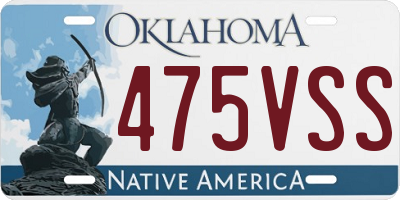 OK license plate 475VSS