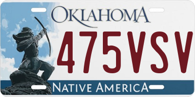 OK license plate 475VSV