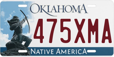 OK license plate 475XMA