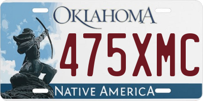 OK license plate 475XMC