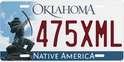 OK license plate 475XML