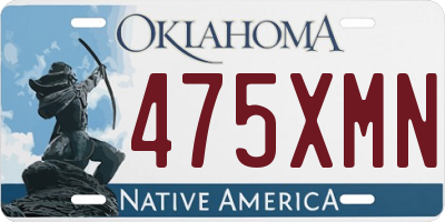 OK license plate 475XMN