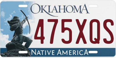 OK license plate 475XQS