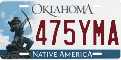 OK license plate 475YMA