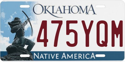 OK license plate 475YQM