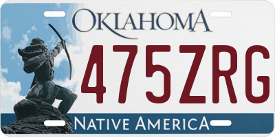 OK license plate 475ZRG