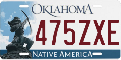 OK license plate 475ZXE