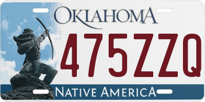 OK license plate 475ZZQ