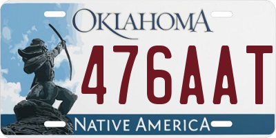 OK license plate 476AAT