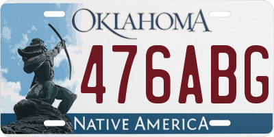 OK license plate 476ABG