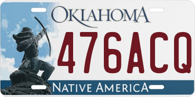 OK license plate 476ACQ