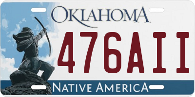 OK license plate 476AII