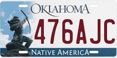OK license plate 476AJC