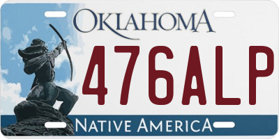 OK license plate 476ALP