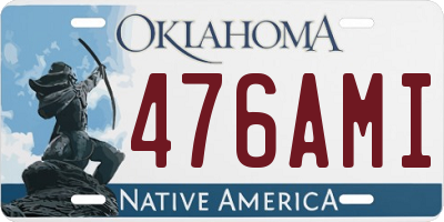 OK license plate 476AMI