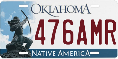 OK license plate 476AMR
