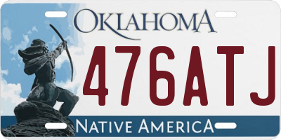 OK license plate 476ATJ