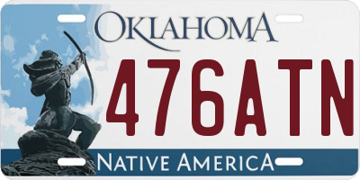 OK license plate 476ATN
