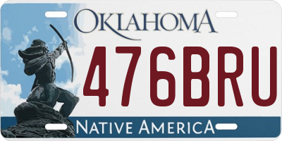 OK license plate 476BRU