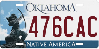OK license plate 476CAC