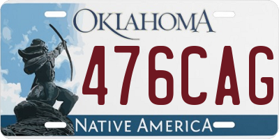 OK license plate 476CAG