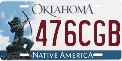 OK license plate 476CGB