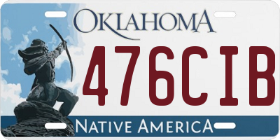 OK license plate 476CIB