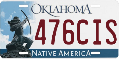 OK license plate 476CIS