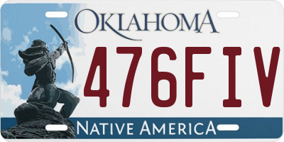 OK license plate 476FIV