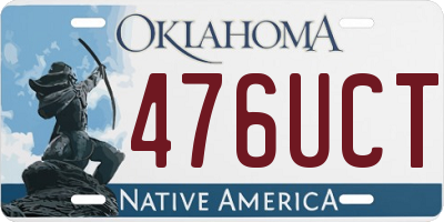 OK license plate 476UCT